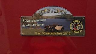 Plaque rallye des sapins 1